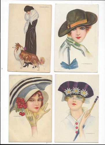 Lotto cartoline illustratore - cartoline,