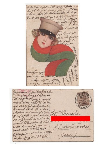 Cartolina nanni viaggiata 1927 - nanni,